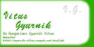 vitus gyurnik business card